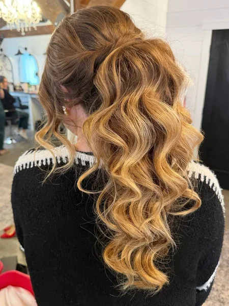 Half Up Curly Barbie Ponytail