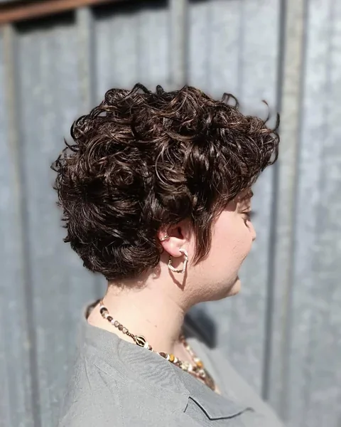 Curly Pixie Bob Haircut