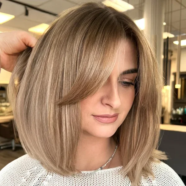 Blonde Balayage Layered Bob