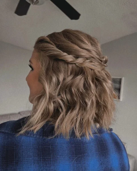 Casual Half-Up Twist Braid for Guests