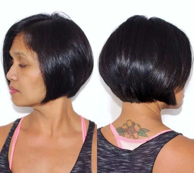 Pixie Bob Haircut Front and Back View